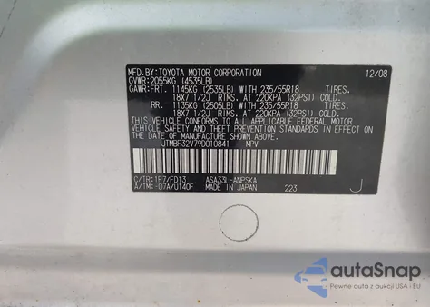 2009 Toyota Rav4 Sport from USA, damaged, VIN JTMBF32V79D010841